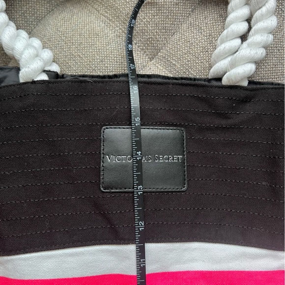 Victoria's Secret Pink and White Striped Canvas Tote - Picture 11 of 11